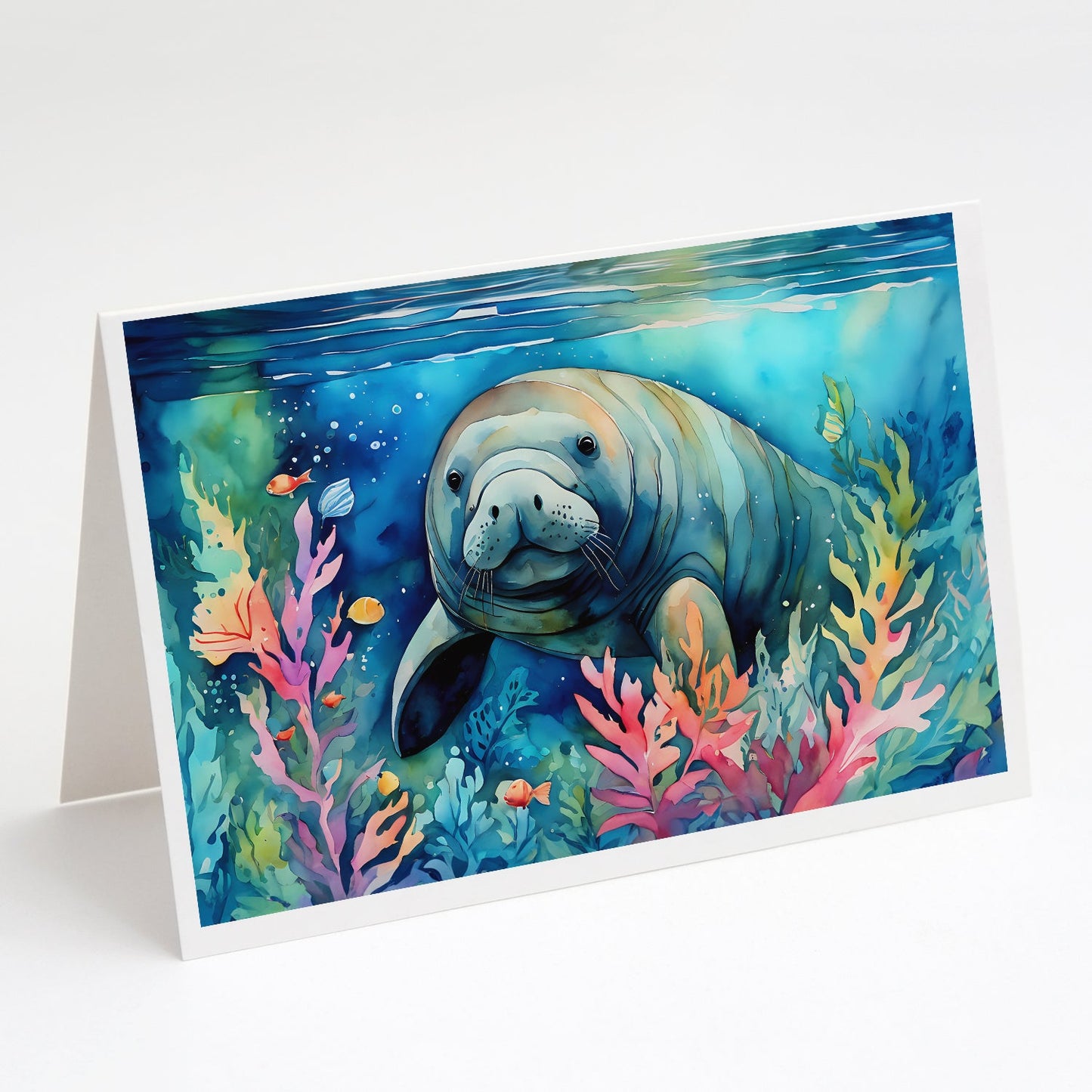 Manatee Greeting Cards Pack of 8