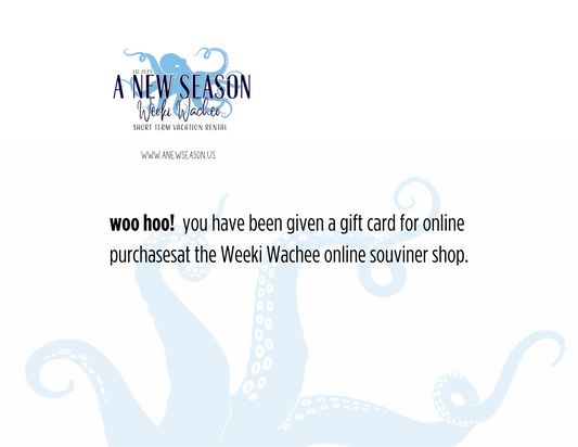 Gift Card for Weeki Wachee Online Souvenir Shop